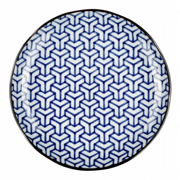 Assiette céramique 25.5 cm - Motif : géométriques