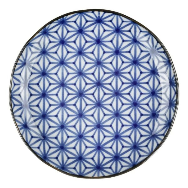 Assiette céramique 25.5 cm - Motif : étoiles dessus