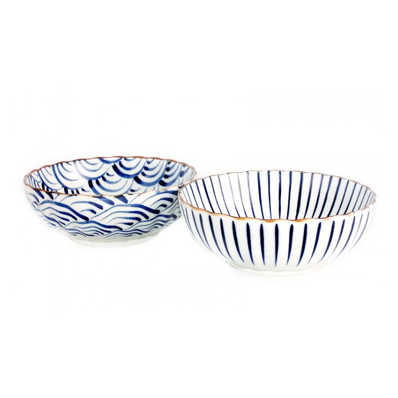 Set de 2 saladiers en céramique japonaise 18.5 cm