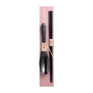 Set baguettes japonaises et cuillère en bois assortie