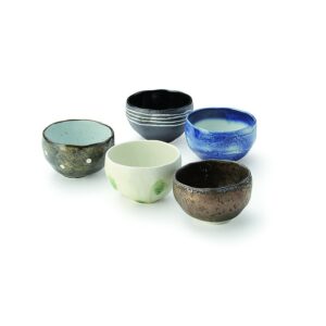 Set de 5 bols japonais Wabi-Sabi pour le thé