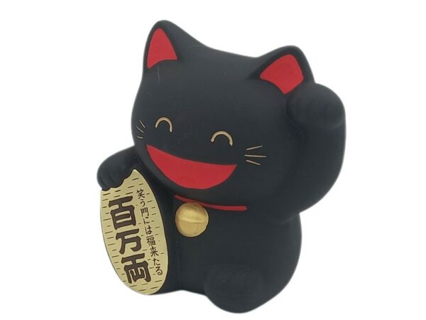 Chat japonais Maneki neko noir