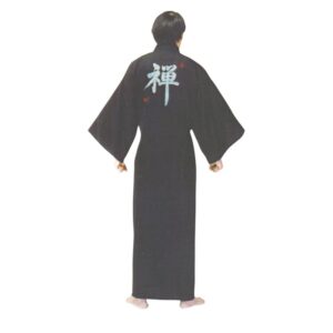 Kimono japonais brodé motif Kanji