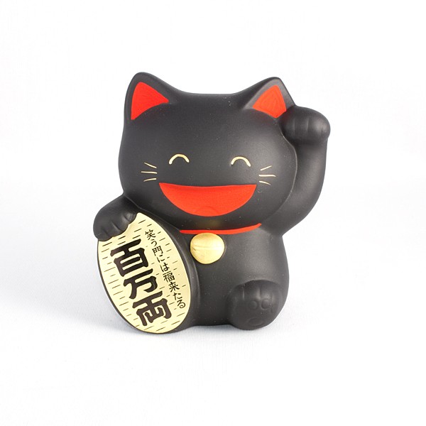 Chat japonais Maneki neko noir