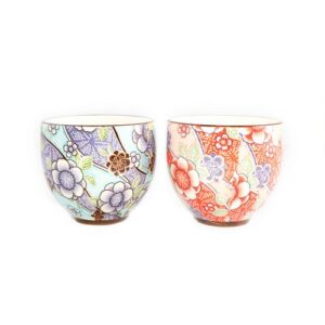 Set de 2 tasses à thé fleurs