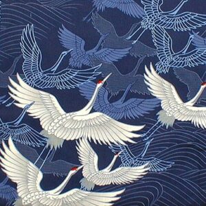 Yukata japonais Oiseaux (Longueur genoux)