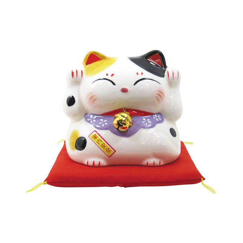 Maneki neko tirelire 10 cm blanc