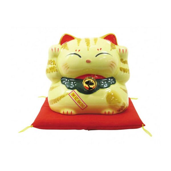 Maneki neko tirelire 10 cm jaune