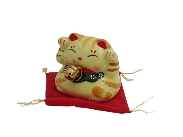 Maneki neko tirelire beige