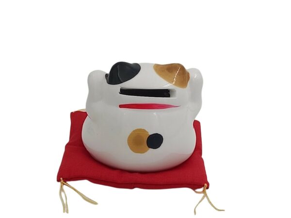 Maneki neko tirelire beige