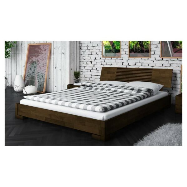 Pack Lit Shizen bas Wenge Sommier et matelas