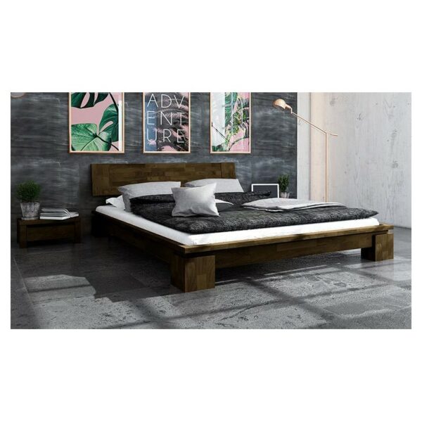 Pack Lit Tsuri bas Wenge sommier et matelas