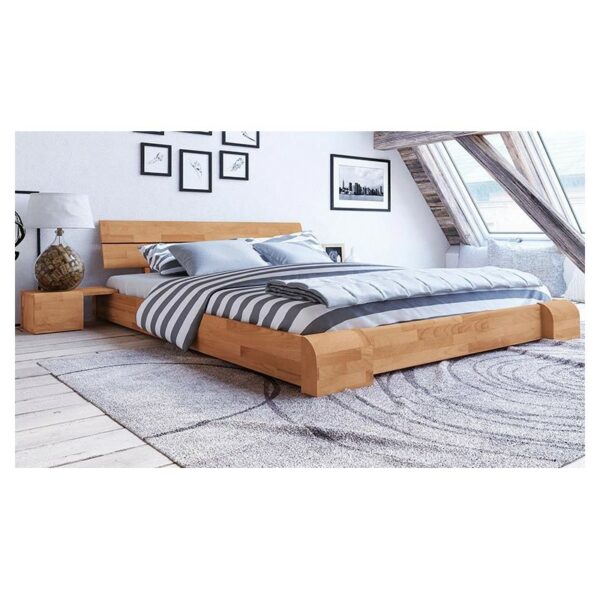 Pack Lit Kobe bas naturel Sommier et matelas