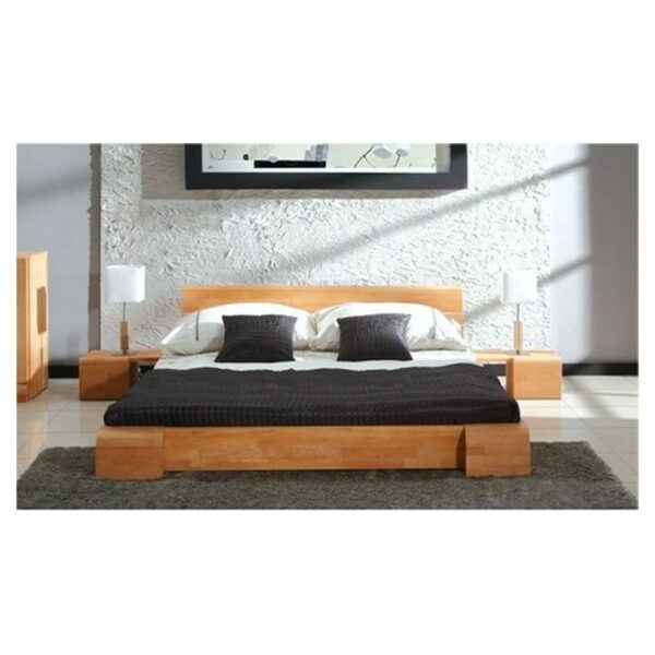 Pack Lit Kobe bas naturel Sommier et matelas