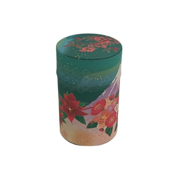 Boites à thé japonaise papier Washi Fujisan verte