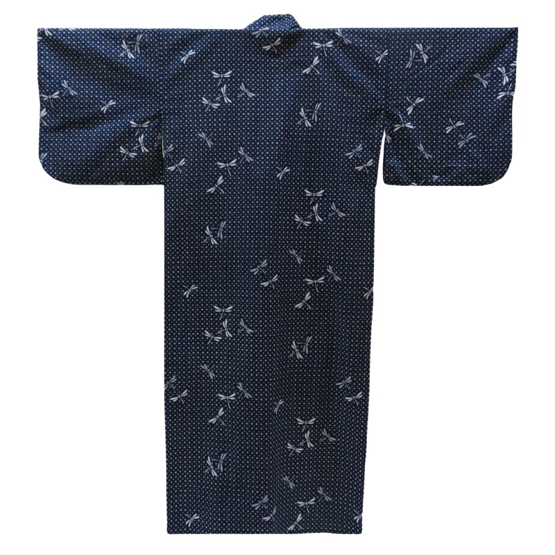 Yukata japonais en coton motifs Libellules