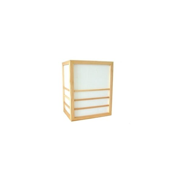 Lampe japonaise murale en bois et papier naturelle