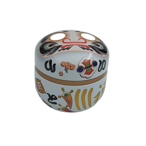 Petite boite à thé japonaises Daruma blanche