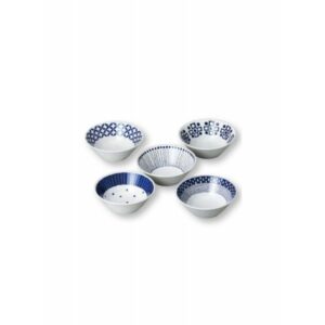 Set de 5 bols japonais en porcelaine