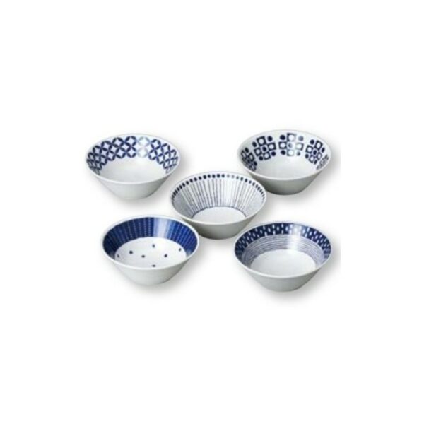 Set de 5 bols japonais en porcelaine