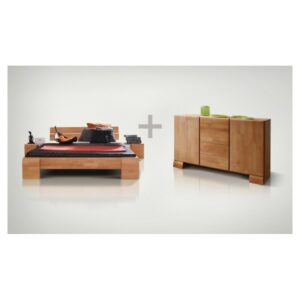 Pack Lit Haut Kobe et commode Naturel