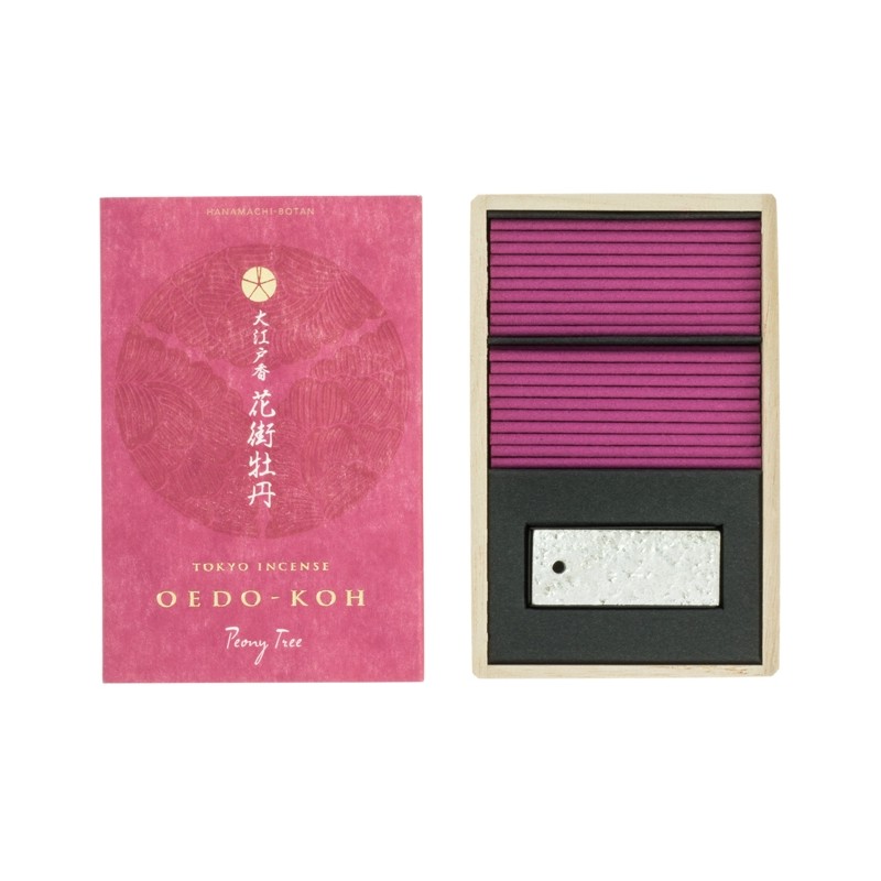 Coffret d'encens japonais Oedo Pivoines