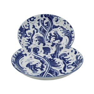 Set de 2 petites assiettes japonaises motifs Vagues