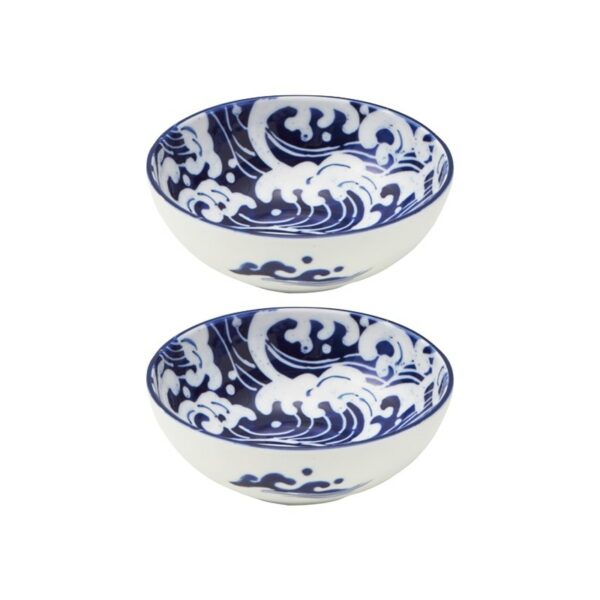 Set de 2 bols japonais motifs vagues