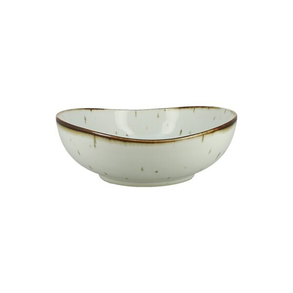 Bol japonais blanc et beige en porcelaine