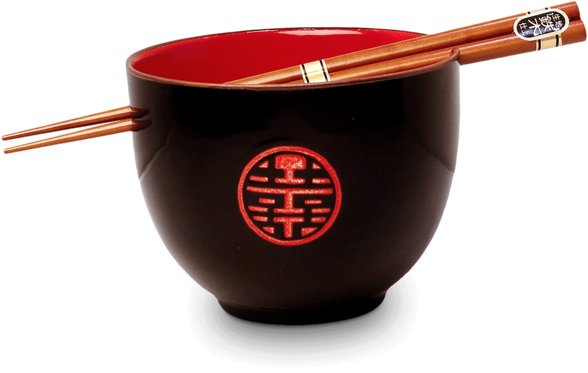 Bol à Soba noir et rouge