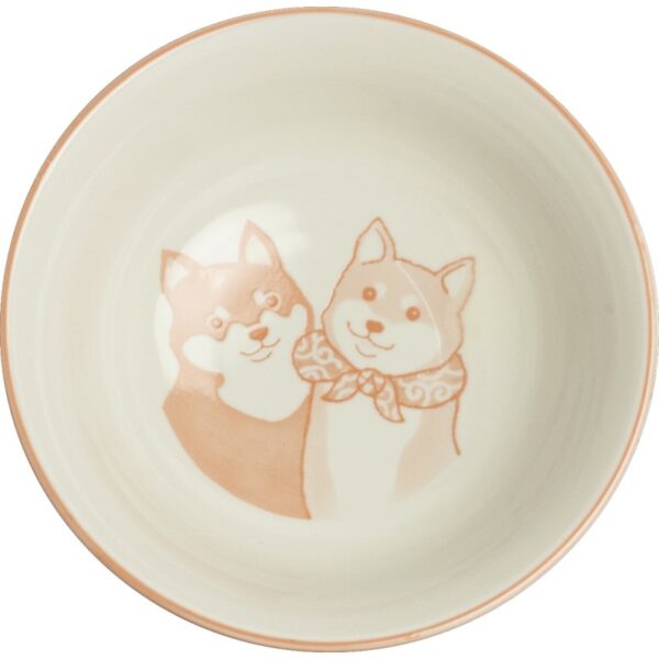 Grand bol japonais Ramen Shiba rose vu de dessus