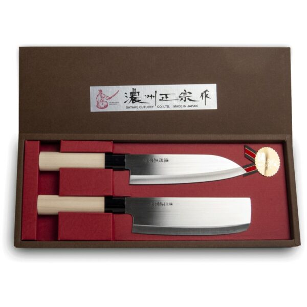 Coffret 2 couteaux Santoku et Nakiri